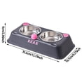 thumbnail image 3 of Stainless Steel Double Pet Bowl Dish Durable Easy Clean Feeding Station For Cats Dogs Meals Water Dining, 3 of 3