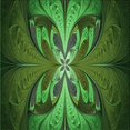 thumbnail image 1 of Ahgly Company Machine Washable Indoor Square Transitional Dark Forest Green Area Rugs, 6' Square, 1 of 7