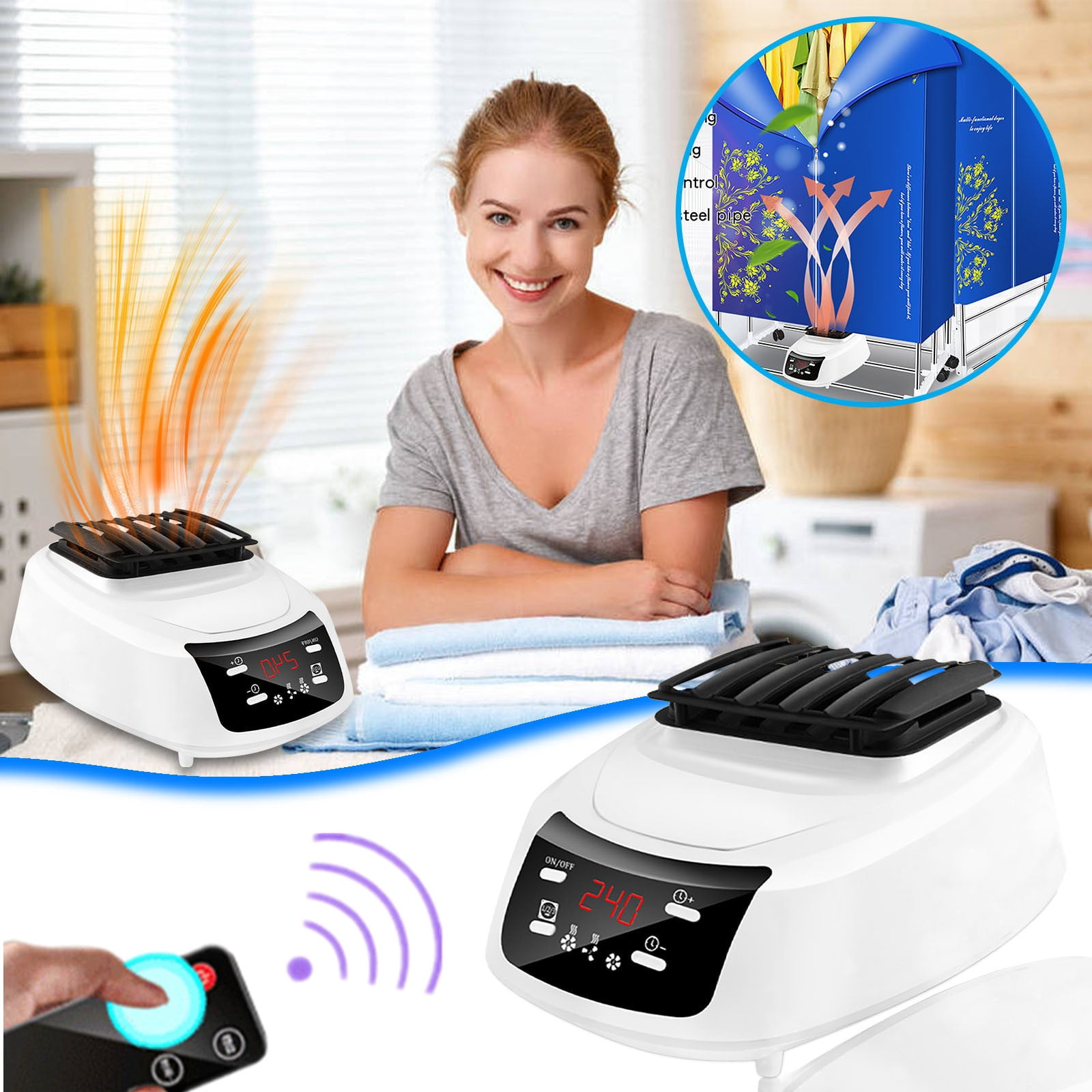 Dvkptbk Home Appliances Household Sterilizing Warm Clothes Dryer Clothes Negative Drying Machine Home Essentials on Clearance