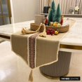 thumbnail image 3 of La HomeCentric Buchra Table décorative Runner 14 '' x 60 '' Tribal Marocain Dentelle & Tassel Linen, 3 of 10