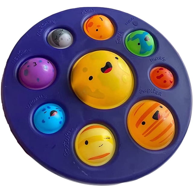 New Planet Pattern Simple Dimple Fidget Toy, Anxiety Stress Reliever Toys