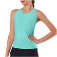 thumbnail image 1 of Timegard Débardeurs de Yoga pour Femmes Séchage Rapide Col Rond Sans Manches Dos Ouvert Entraînement Course Gym Haut Chandails de Sport, 1 of 5