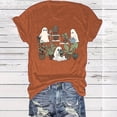 thumbnail image 2 of LUOGENLI T-shirts pour Femme pour Femmes T-Shirt à Lettres Imprimées Col Rond Décontracté Personnalité Mode T-Shirt à Manches Courtes T-shirts pour Femmes T-shirts Graphiques T-shirts Fête de la Saint-Patrick Orange P, 2 of 3