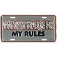 thumbnail image 2 of My Truck My Rules Metal License Plate, 2 of 3
