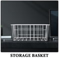 thumbnail image 3 of COOPHYA Stackable Freezer Baskets Wall-Mounted Freezer Storage Basket Iron Breathable Mesh Design Kitchen Use 1Set, 3 of 8