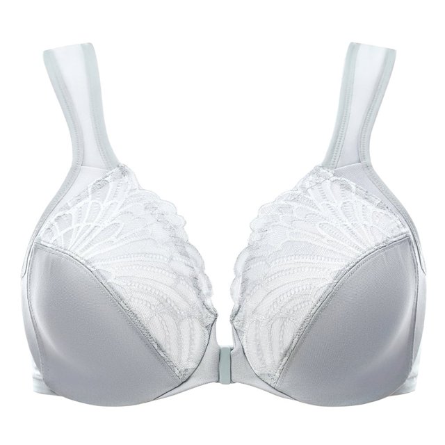 CHUANK Underwire Front Closure Bras for Women Black 34B