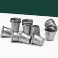 thumbnail image 2 of DIY Knitting and Manual Sewing Tool Set for Craft Enthusiasts 10pcs Plated Metal Thimble Cap for Needlework and Thread Work Hobby Accessories, 2 of 8