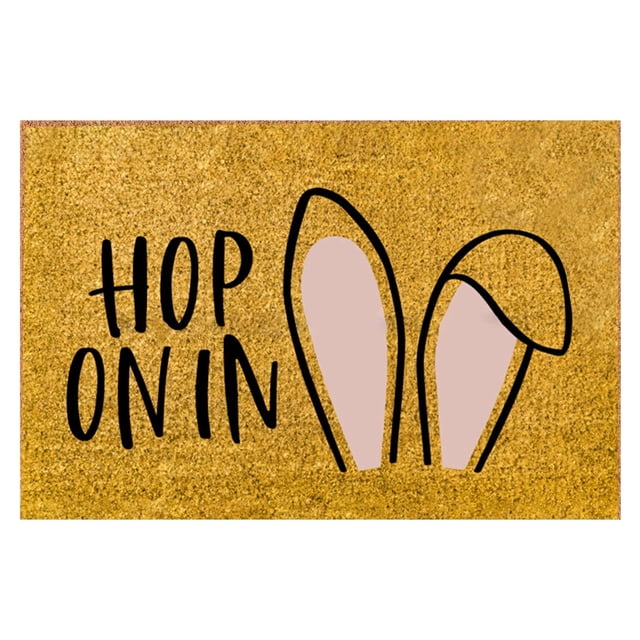 Hearth & Gear Funny Easter Bunny Funny English Door Mat Door Rug Entrance Front Door Outdoor Entrance Porch Mat Polyester Easter Bunny Floor Mat Neutral Blanket Woven Blanket Area Rugs 5x7 under 50