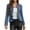 Blue, variant on Shacket Jacket Women Vintage Western Denim Jean