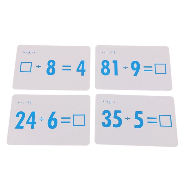 36 Pcs Cartes Éclair de Maths pour Enfants pour Développer les Maths - Division