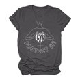thumbnail image 2 of Pompotops T-Shirt Décontracté à Manches Courtes pour Femmes avec Imprimé Lettre, 2 of 5