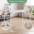 thumbnail image 2 of Folding Table 4 Foot with UpholsteRed PU Leather Tabletop,Heavy Duty Metal Legs,Collapsible Design & Shelf Bracket,No Assembly RequiRed ,Indoor Outdoor Use(Chair Not Included),Gray, 2 of 7