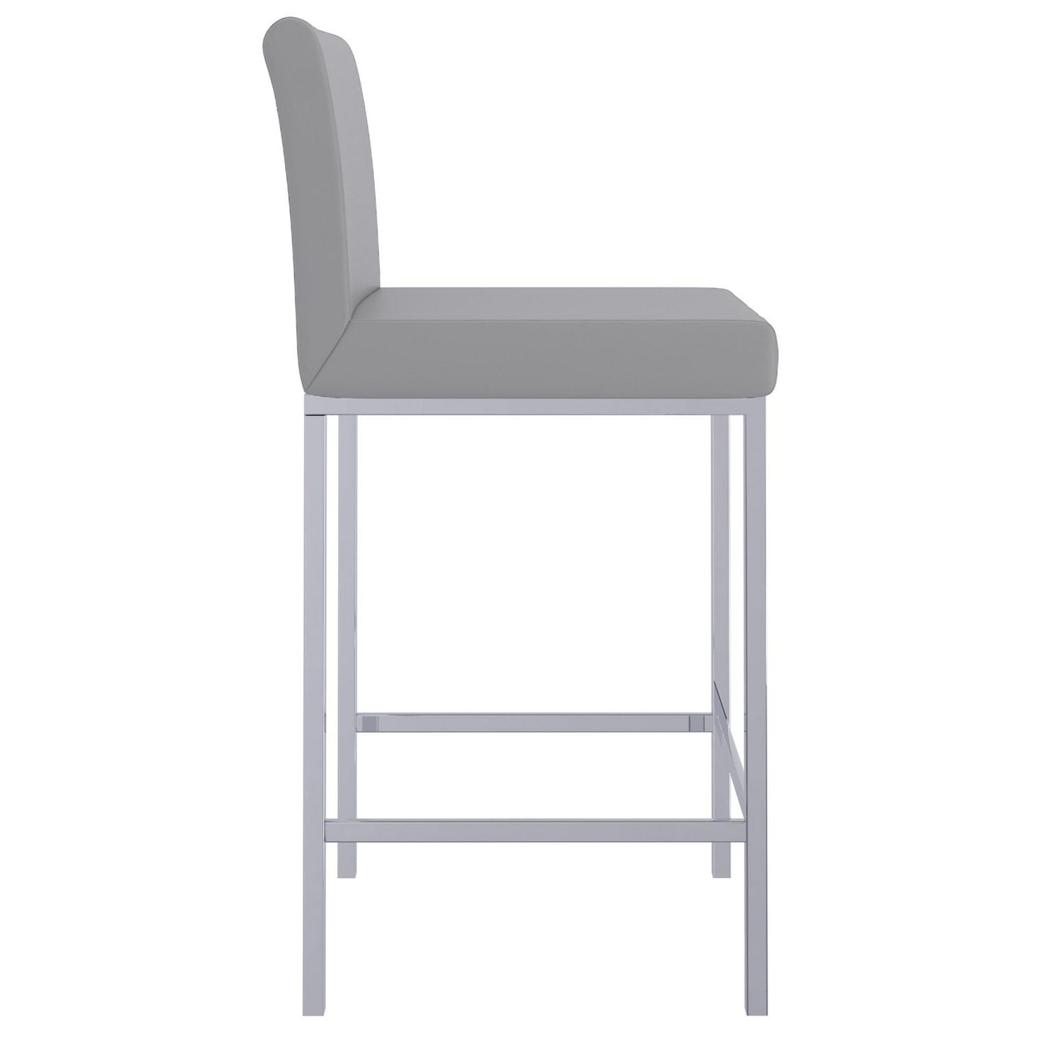 Ensemble de deux tabourets de comptoir contemporains de 26 po, gris