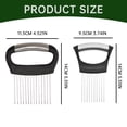 thumbnail image 3 of 2PC Potato Fry Cutter Onion Holder For Slicing Stainless Steel Onion Cutter Lemon Slicer Vegetable Cutter Kitchen Chopper Slicing Assistant Tool For Onion Potato And Tomato Lemon (2 PCS), 3 of 6