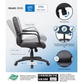 thumbnail image 3 of Boss Office Products Mid Back Executive Office Chair in Leather Plus in Black, 3 of 7