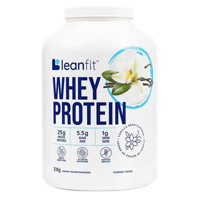LeanFit Naturals Whey Protein Powder, Vanilla, 2 kg
