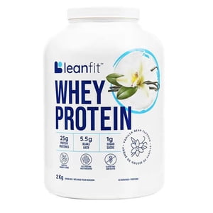 LeanFit Naturals Poudre de protéines de lactosérum, Vanille, 2 kg