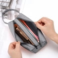 thumbnail image 2 of SIYTUAU Double Layer Oxford Cloth Pencil Case 7.9X2.95X2.95 Inches Gray For School Students Large Capacity Zipper Double Pull Design Pencil Organizer School Use Grey, 2 of 6
