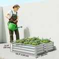 thumbnail image 3 of Outsunny Raised Garden Beds Set of 2, Galvanized Planter Box, Silver, 3 of 10
