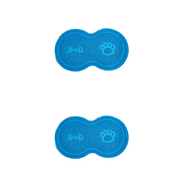 Decodeary Durable And Long-lasting Cat Litter Mat Cute And Practical Pet Accessory Sky Blue 2Set