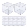 thumbnail image 1 of Esquirla 50 Pieces Acrylic Display Case 3.3x3.3x3.3cm Mini Candy Box for Collectibles, 1 of 8