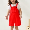 thumbnail image 1 of WENXIAOO Kids Girls Jumpsuits Rompers Comfortable Red Jumpsuit with Pockets Spring Fall Romper Summer Outfits for Girls 9-10 Years, 1 of 6