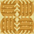 thumbnail image 1 of Ahgly Tapis de Zone Carré Transitionnel Néon Orange Lavable en Machine, 7 Pieds Carré, 1 of 7