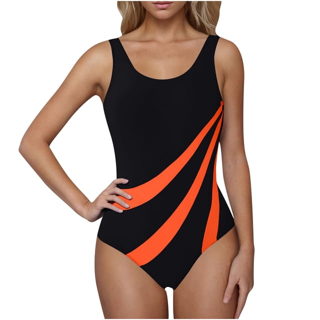 Tqcoqu Maillot de Bain Décontracté pour Femme, Uni, Dos Nu