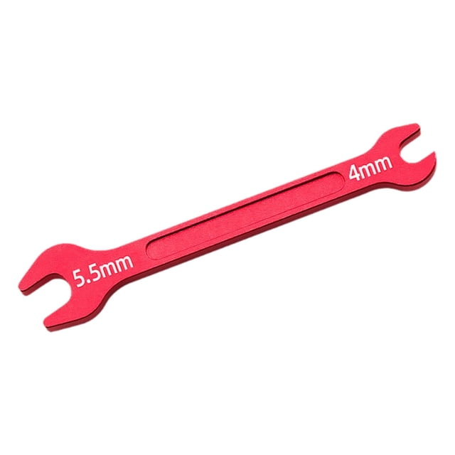 HILABEE RC Car Open End Wrench 4mm 5.5mm Rods Aluminum Alloy Sturdy Repair Accessory Red