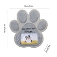 thumbnail image 3 of Pierre Commémorative pour Animal avec Empreinte de Patte Personnalisée et Fente pour Cadre Photo – Marqueur de Tombe en Résine Résistant aux Intempéries pour Chiens et Chats, Cadeau de Jardin Sincère pour Perte d'Animal (5.9x4.9x0.7 Po) Gris, 3 of 7
