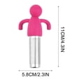 thumbnail image 4 of PEONAVET Silicone Tea Infuser Human Shaped Tea Filter Tea Making Machine Stainless Steel Tea Glass Tea Making Machine Tea Filter Creative Tea Glass, 4 of 4