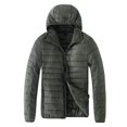 thumbnail image 2 of Men‘s Winter Jacket Warm Men Zipper Hooded Coat With Pocket, 2 of 6