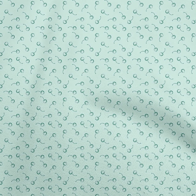 oneOone Polyester Spandex Mint Green Fabric Cherry Sewing Craft Projects Fabric Prints By Yard 56 Inch Wide