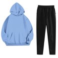 thumbnail image 2 of Yuyuzo Lot de 2 Pantalons de Jogging Taille Haute pour Femmes Automne avec Poches, 2 of 7