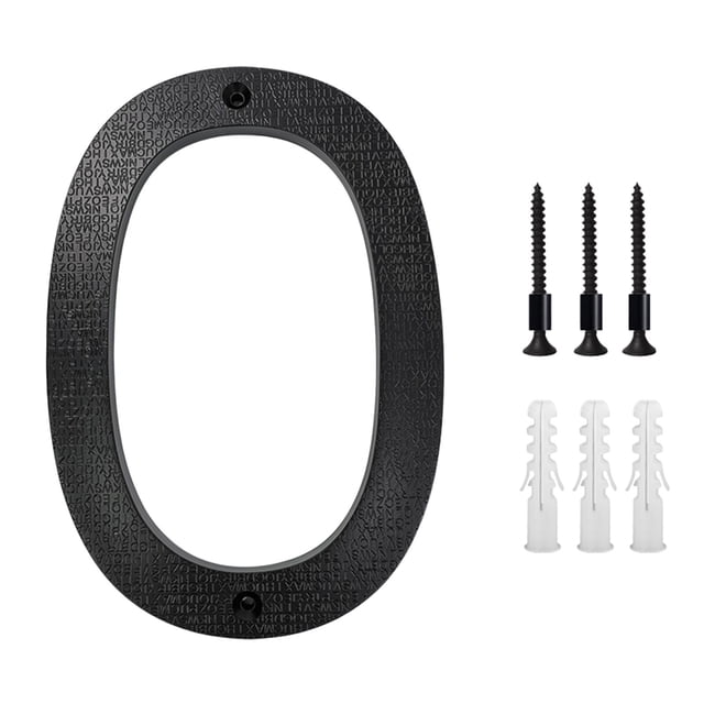 EGNMCR 5 Inch Modern Metal House Numbers Black Door Number House Address Letters And Numbers For Outside Signs Door number sign