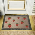 thumbnail image 3 of Natural Coir Door Mat Outside Door Mats for Front Door Absorbent Rugs Entryway Low Maintenance Welcome Mat Welcome Mats for Front Door Outdoor Entry Welcome, 16x24 Inch Strawberries, 3 of 4