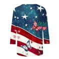 thumbnail image 5 of QIPOPIQ T-Shirts à Manches 3/4 pour Femmes, Coupe Ample Décontractée, Col Ras du Cou, T-Shirts Mignons Unis, Tuniques à Manches Trois Quarts, Liquidation, 5 of 5