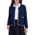 thumbnail image 1 of BeautyIn Women Cardigans Button Down Knitted Sweater Winter Versatile Coat, 1 of 4