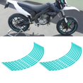 thumbnail image 3 of 16pcs Bike Motorcycle 16-18inch Reflective Wheel Strip Decor Stickers Blue Green Red Orange Yellow White Suitable for Most Wheels, 3 of 7