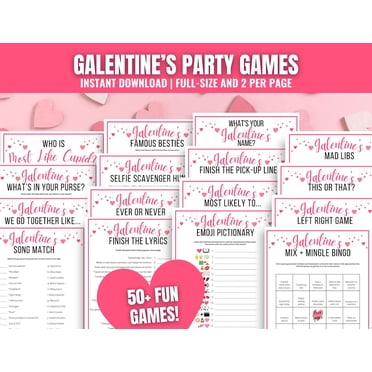 Ensemble Méga de Jeux de la Journée Galentine avec 50+ Jeux de Soirée pour Dames et Activités de Groupe