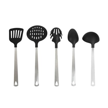 Mainstays 5 Piece Kitchen Utensil Set Stainless Steel and Nylon