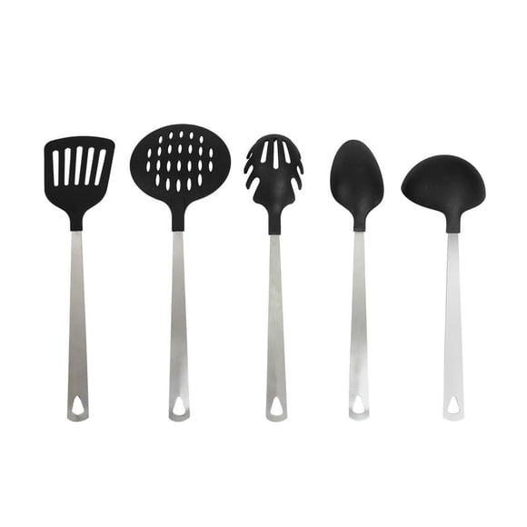 Mainstays 5 Piece Kitchen Utensil Set Stainless Steel and Nylon