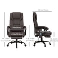 thumbnail image 3 of Vinsetto Chaise de Bureau de Massage par Vibration à 6 Points avec Repose-Pieds Télécommande Brun, 3 of 10