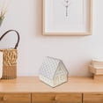 thumbnail image 3 of Gold And White Gingerbread Metal House, 3 of 3