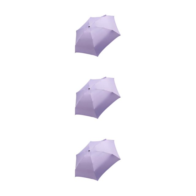 maskred Windproof And Rainproof Umbrella With Retractable Handle For Any Weather Condition Folding Sun Umbrellas Lifting purple 3Set