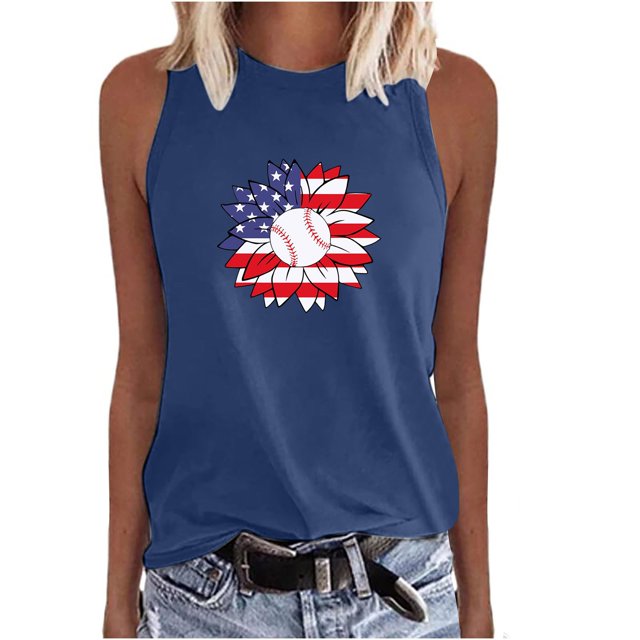 Birdeem Womens Sleeveless Top V-Neck Pullover Printing Vest