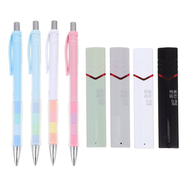 4 Ensembles Crayons d'Écriture pour Étudiants Crayons Propulsifs Crayons de Dessin Crayons Rétractables