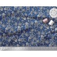 thumbnail image 3 of Soimoi Poly Georgette Fabric Leaves & Floral Block Print Fabric by The Yard 52 Inch Wide, 3 of 3