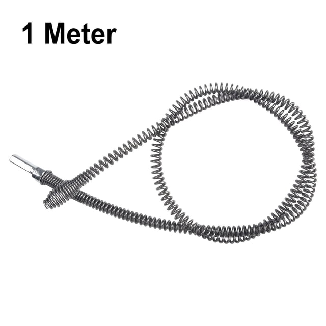 1Pc Drainer Pipe Dredging Tool Drill Connector Rod Spring Pipe Sewer Unblocker 3/2/1M Manganese Steel For Bathroom Kitchen