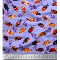 thumbnail image 1 of Soimoi Viscose Chiffon Fabric Floral & Textured Fish Ocean Printed Craft Fabric by The Yard 42 Inch Wide, 1 of 3